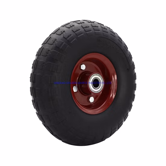 Carrello per carichi pesanti, rullo pneumatico, gomma piena, ruota libera piatta, 10